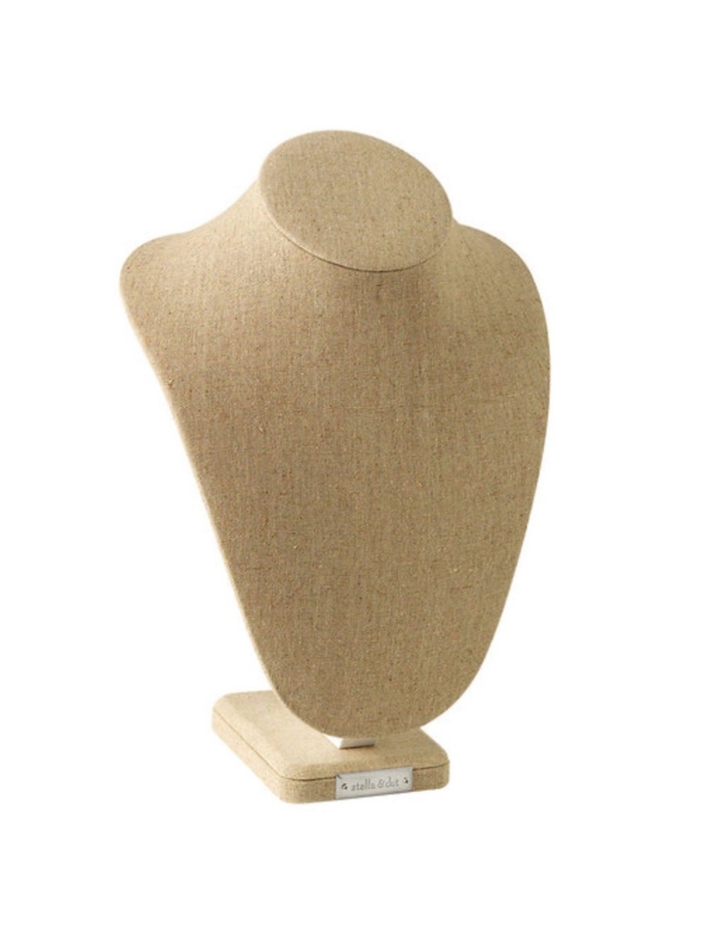 Stella & Dot | Neck form | Stella & Dot Beige Linen Necklace Display Bust